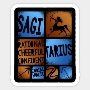 Zodiac SAGITARIUS Graffiti Box Series Sticker